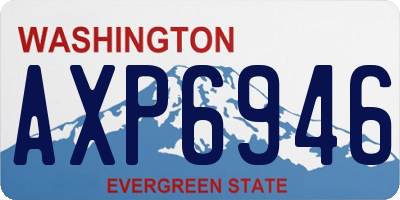 WA license plate AXP6946