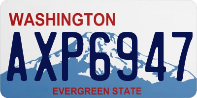 WA license plate AXP6947