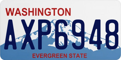 WA license plate AXP6948