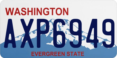 WA license plate AXP6949
