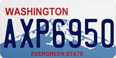 WA license plate AXP6950
