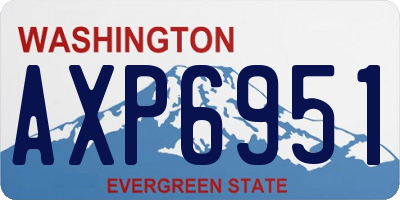 WA license plate AXP6951