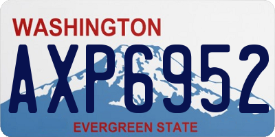 WA license plate AXP6952