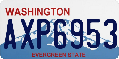 WA license plate AXP6953