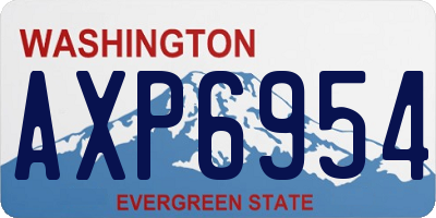 WA license plate AXP6954