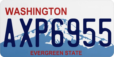 WA license plate AXP6955
