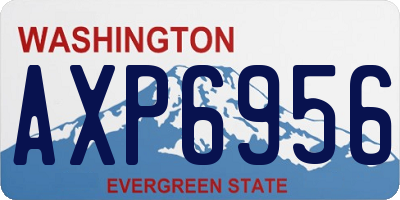 WA license plate AXP6956