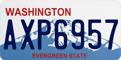 WA license plate AXP6957
