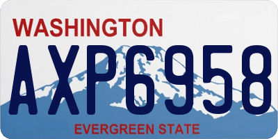 WA license plate AXP6958