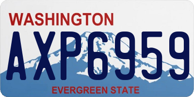 WA license plate AXP6959