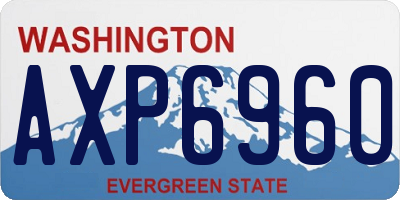 WA license plate AXP6960