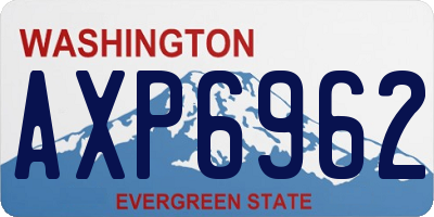 WA license plate AXP6962