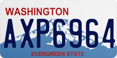 WA license plate AXP6964