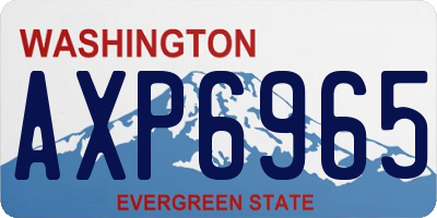 WA license plate AXP6965