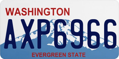 WA license plate AXP6966