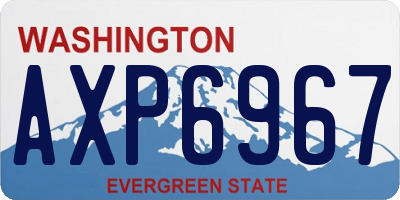 WA license plate AXP6967