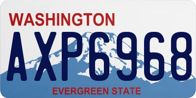 WA license plate AXP6968