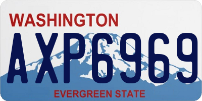 WA license plate AXP6969