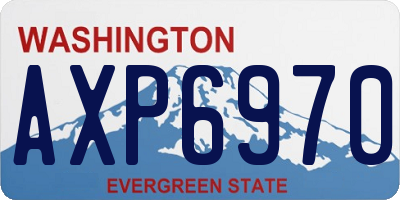 WA license plate AXP6970