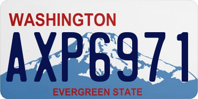 WA license plate AXP6971