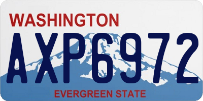 WA license plate AXP6972