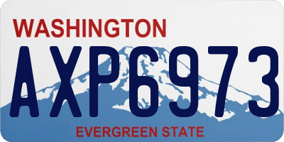 WA license plate AXP6973