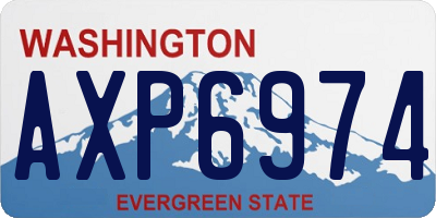 WA license plate AXP6974