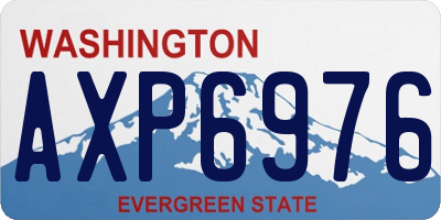 WA license plate AXP6976