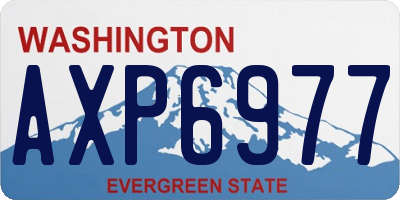 WA license plate AXP6977