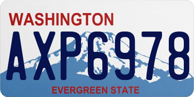 WA license plate AXP6978