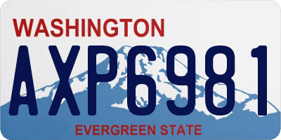 WA license plate AXP6981