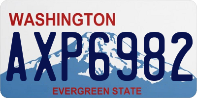 WA license plate AXP6982