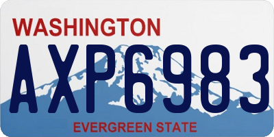 WA license plate AXP6983