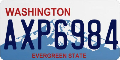 WA license plate AXP6984