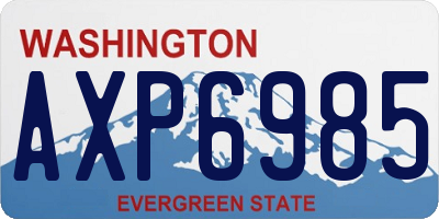 WA license plate AXP6985