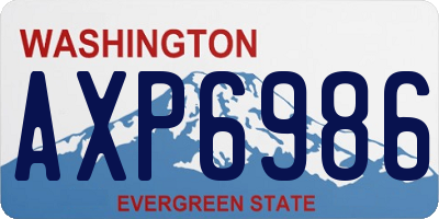 WA license plate AXP6986
