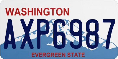 WA license plate AXP6987