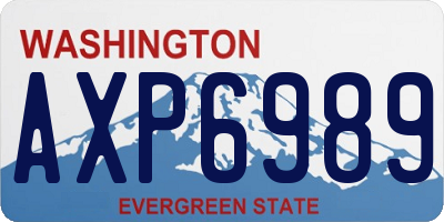 WA license plate AXP6989