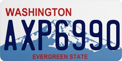 WA license plate AXP6990