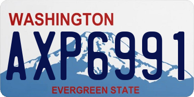 WA license plate AXP6991