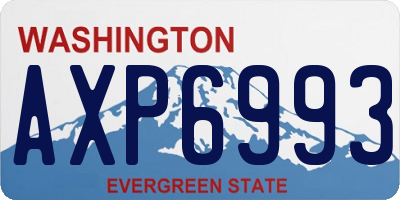 WA license plate AXP6993