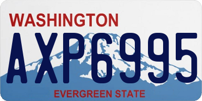WA license plate AXP6995