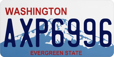 WA license plate AXP6996