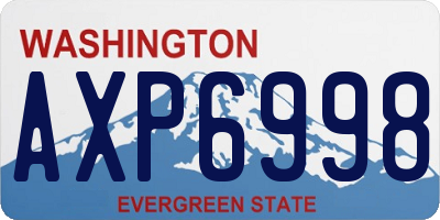 WA license plate AXP6998