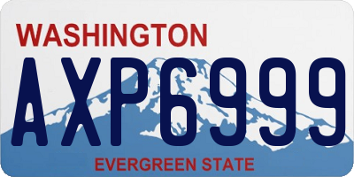 WA license plate AXP6999