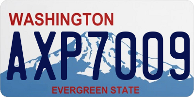WA license plate AXP7009