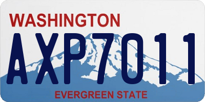 WA license plate AXP7011