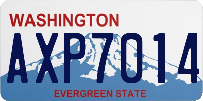WA license plate AXP7014