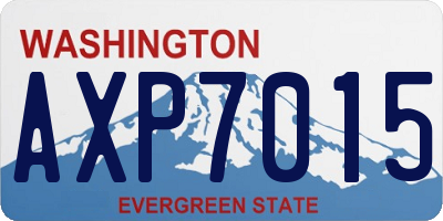 WA license plate AXP7015