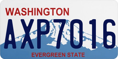 WA license plate AXP7016